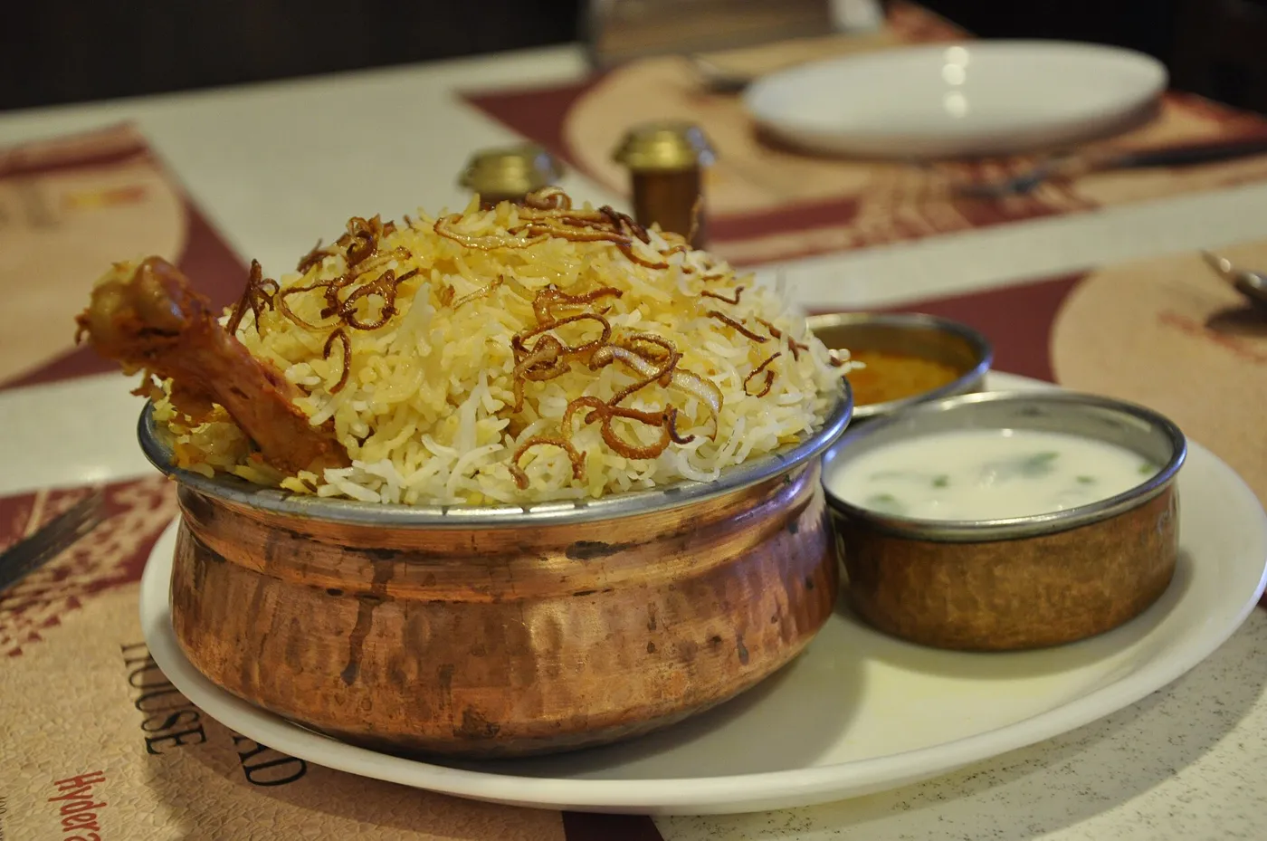 Hyderabadi chicken dum biryani