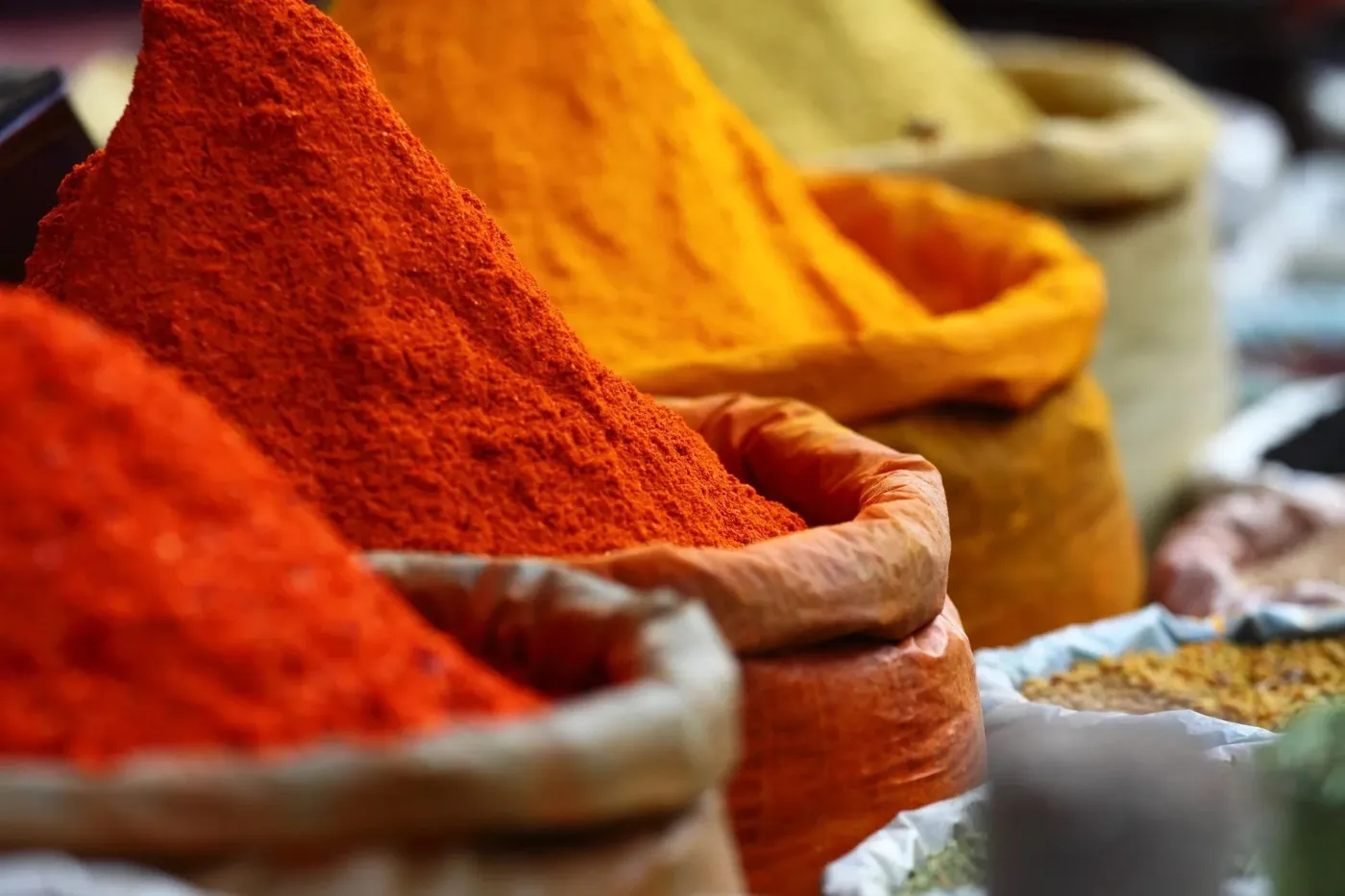 Freshly ground Indian spices